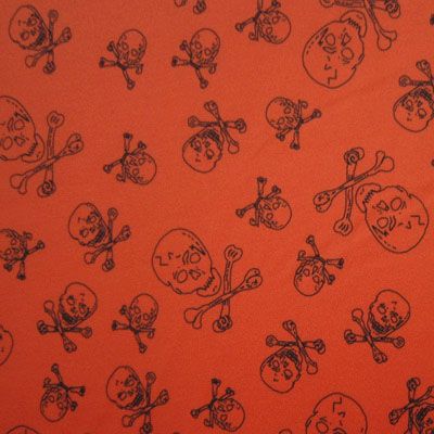 Premium Skull Print Mesh Fabric