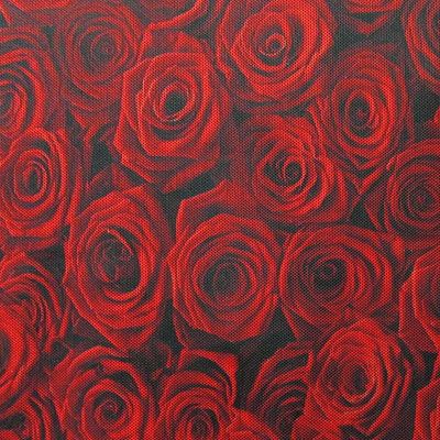 Premium Floral Print Mesh Fabric