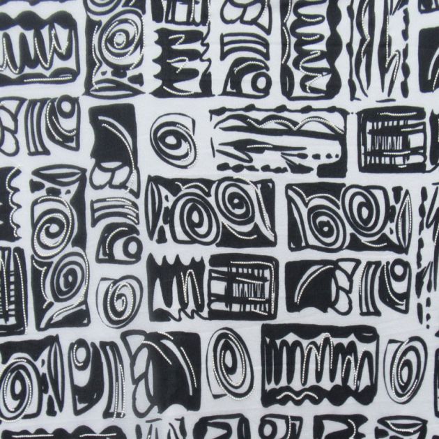 Premium Printed Mesh Fabric with Unique Geometric Patterns