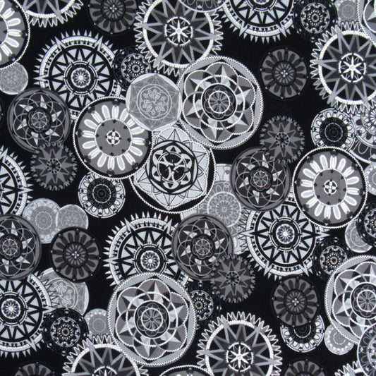 Premium Printed Mesh Fabric with Unique Geometric Patterns