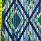 Rhombus Rhombus Shape Print Spandex Fabric
