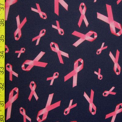 Fight For A Cure Print Spandex Fabric