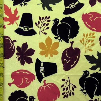Thanksgiving Harvest Patterned Fabric Collection