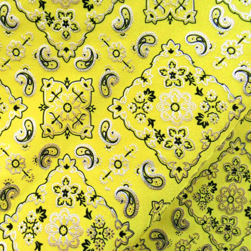 Bandana Print Spandex Fabric